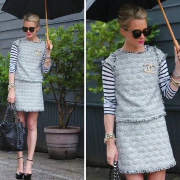 Alice + Olivia Dresses & Skirts - NWOT Alice & Olivia Blue & White Tweed Mini skirt